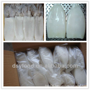 whole cleaned frozen squid tubes